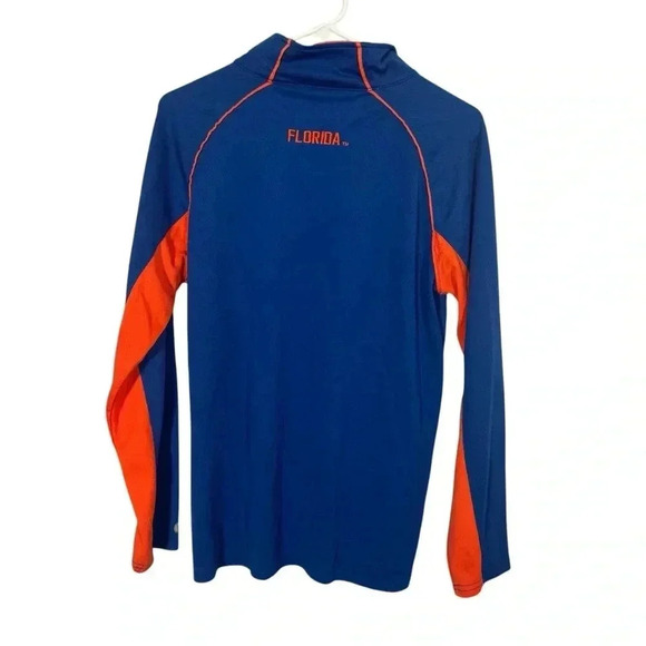Florida Gators 1/4 Zip Shirt Adult M Blue Orange Long Sleeve Pullover Mens - Picture 9 of 12